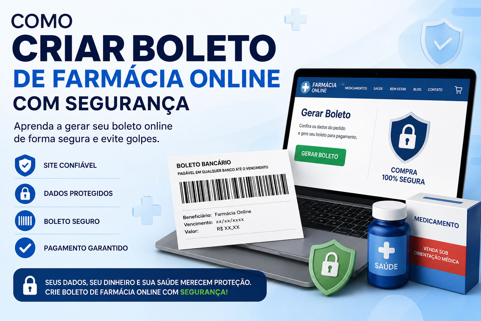 Criar boleto fake de farmacia online